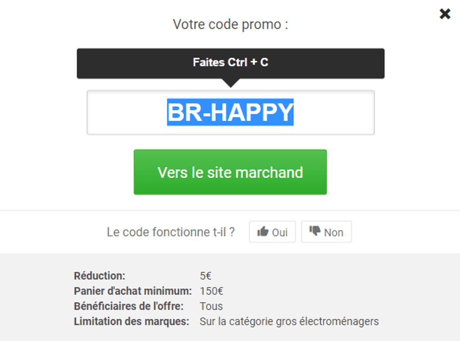Coupons promotions boulanger